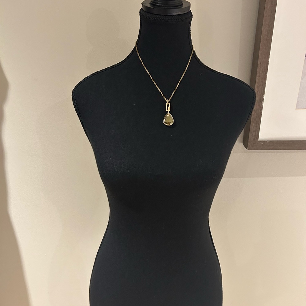 Swarovski Gold-Tone Teardrop Necklace - Picture 2 of 6
